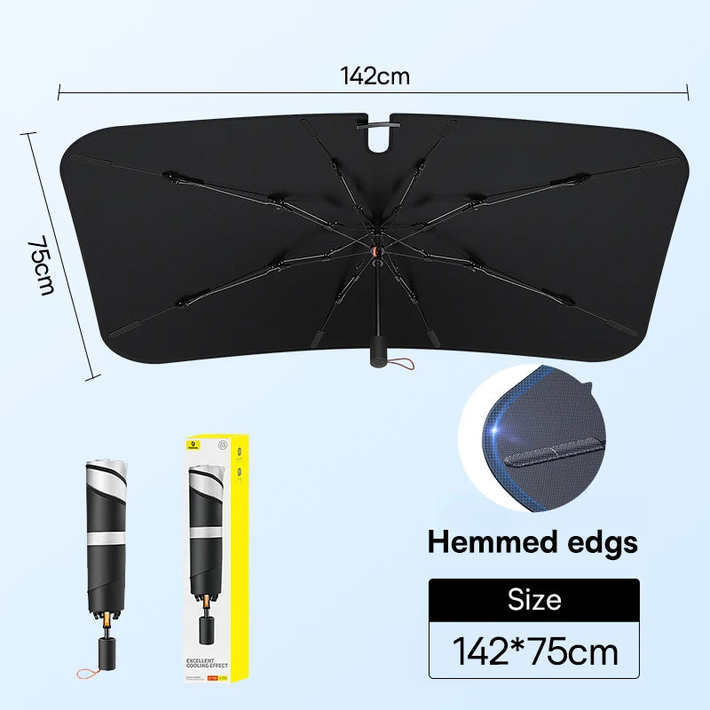 Windshield Sunshade Umbrella Hemmed Edges Cover Protector Parasol Car Summer Sun Protection Front Window Sun Shade