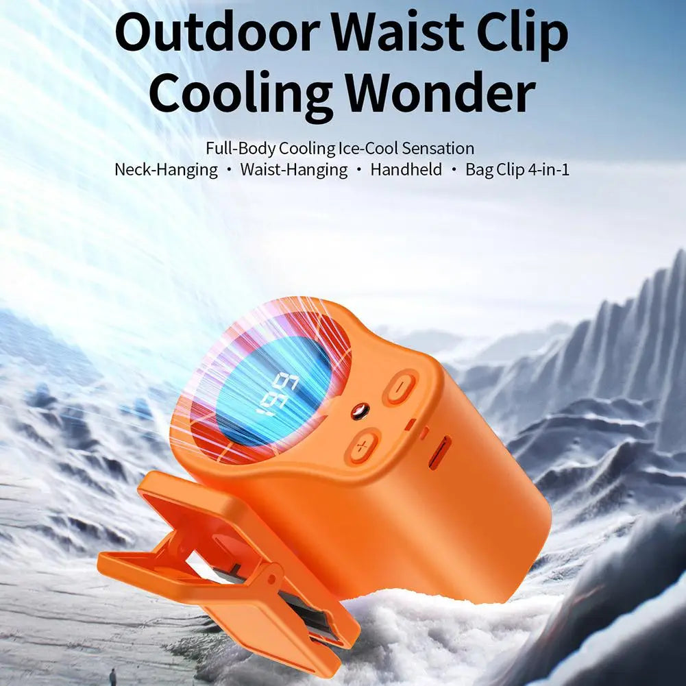 Experience Ultimate Comfort with Our USB Rechargeable Clip-On Car Fan - 360° Rotation, LED Display, and Whisper-Quiet Airflow Perfect for Travel, Camping, and Office Use