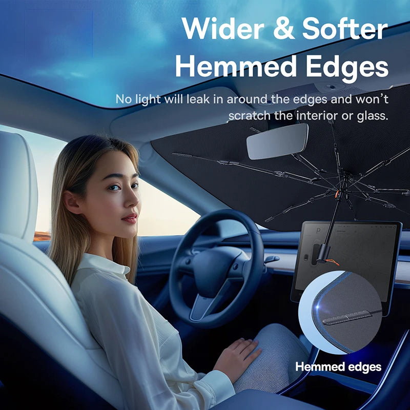 Windshield Sunshade Umbrella Hemmed Edges Cover Protector Parasol Car Summer Sun Protection Front Window Sun Shade